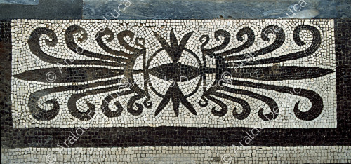 House of Menander. Mosaic of the small atrium of the Baths.
