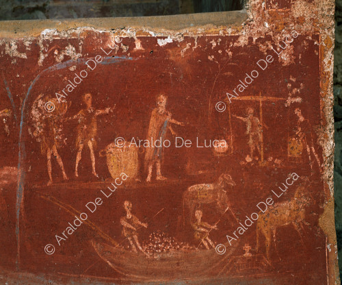 House of the Sarno Lararium. Fresco of the Lararium. Detail