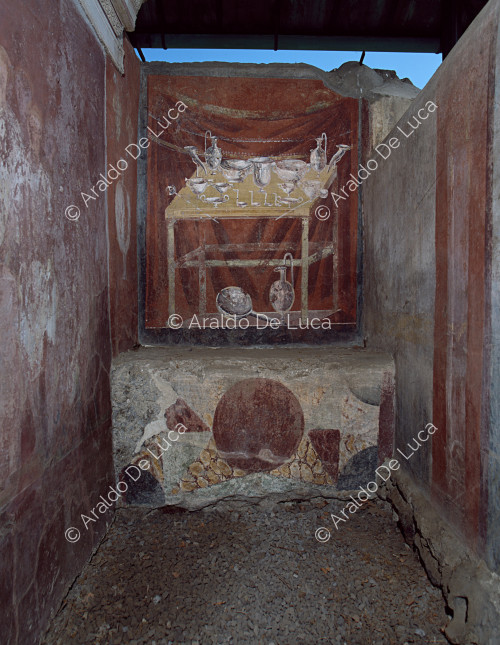 Tombe de Vestorio Prisco. Détail de la fresque