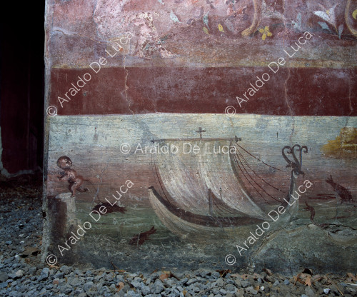 Tombe de Vestorio Prisco. Détail de la fresque