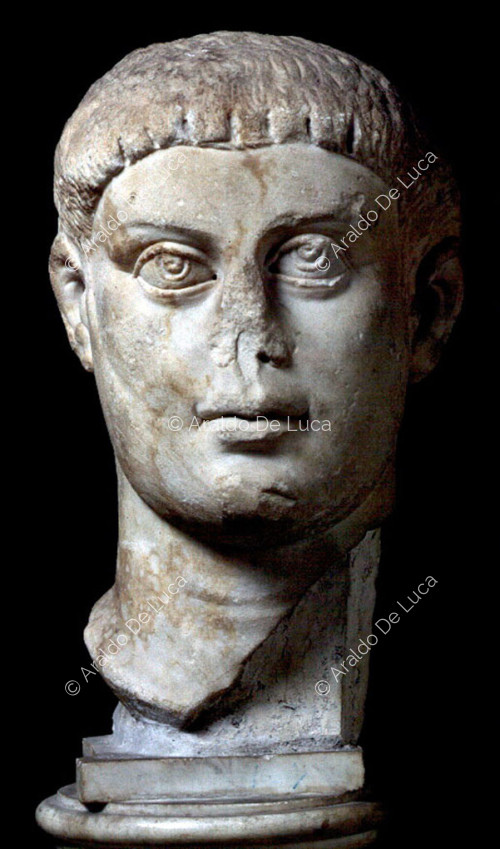 Reworked male portrait possibly of an emperor