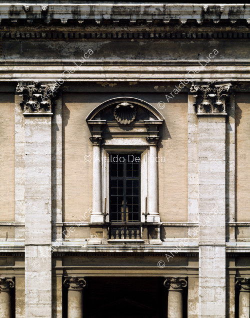 New Palace. Detail of the façade