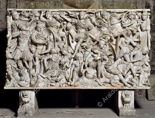 Sarcofago Ludovisi con scena di battaglia tra romani e barbari ostrogoti