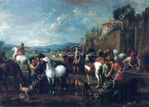 Marquis Rospigliosi with horse