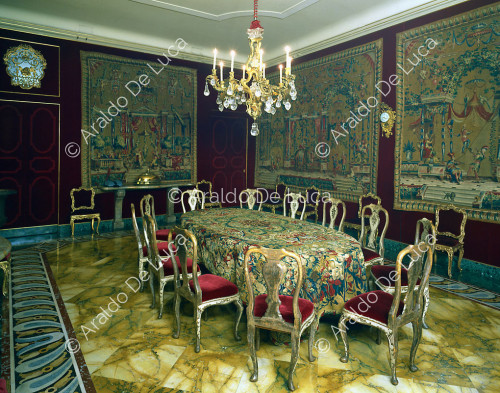 Dining room, tapestries designed by Bérain