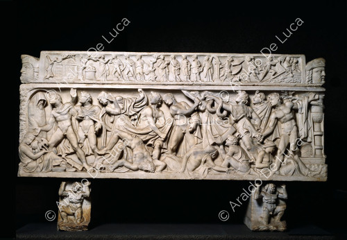 Sarcophagus with battle scene