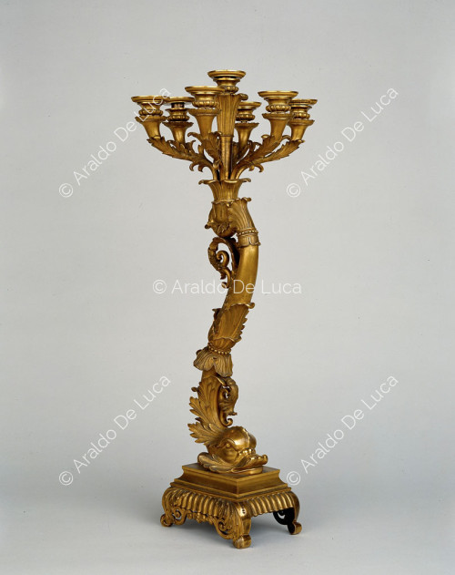 Gilded bronze candlestick
