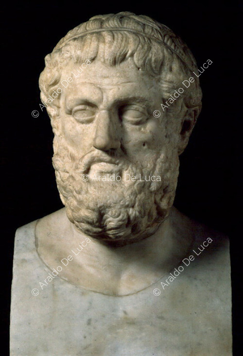 Bust portrait of Sophocles