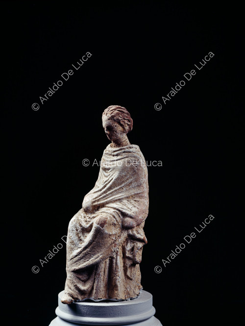 Tanagra-style terracotta statuette