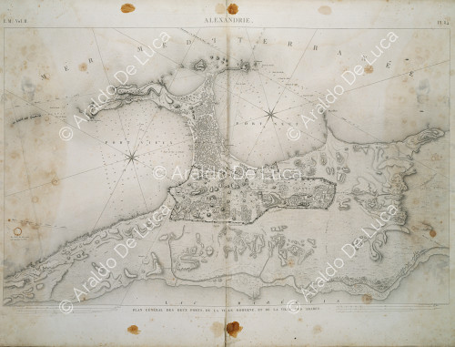 El mapa de Alejandría según los ingenieros de Napoleón