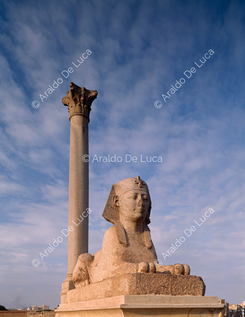 Sphinx with column