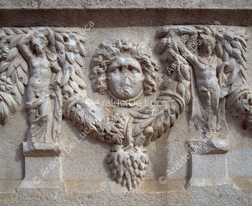 Relief with festoons