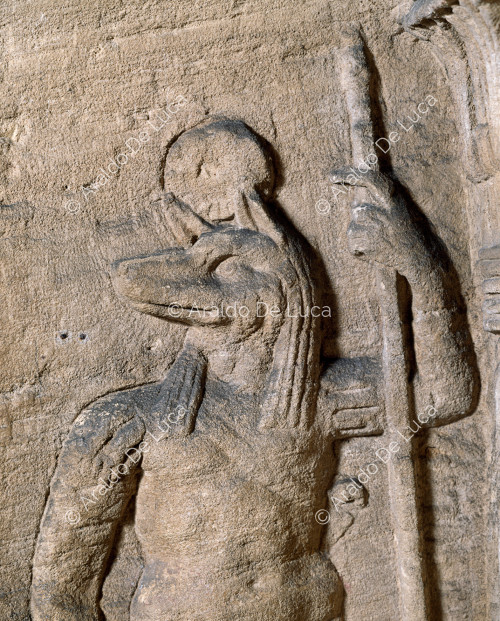 Rilievo di Anubi dalla catacomba di Kom El Shoqafa