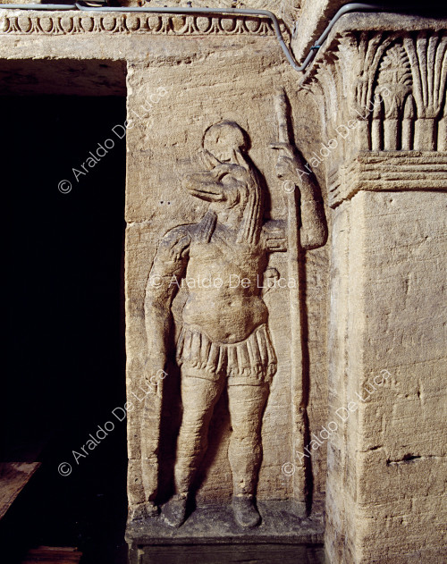 Relief d'Anubis provenant de la catacombe de Kom El Shoqafa