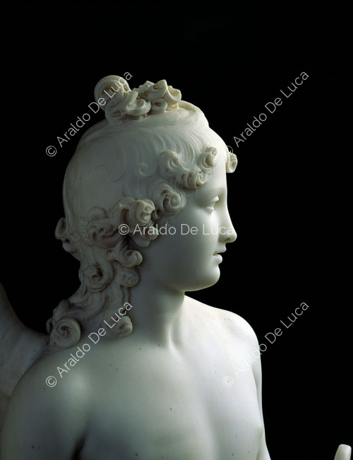 Winged cupid, detail
