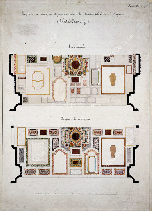 Progetto per il pavimento dell'altare maggiore