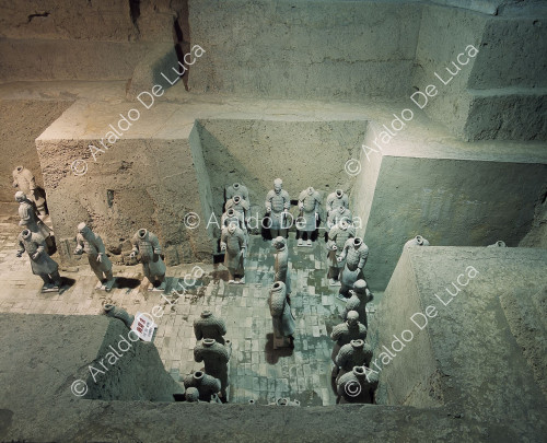 Terrakotta-Armee. Detail der Ausgrabung
