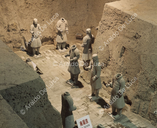 Terracotta Army. Detail of the excavation