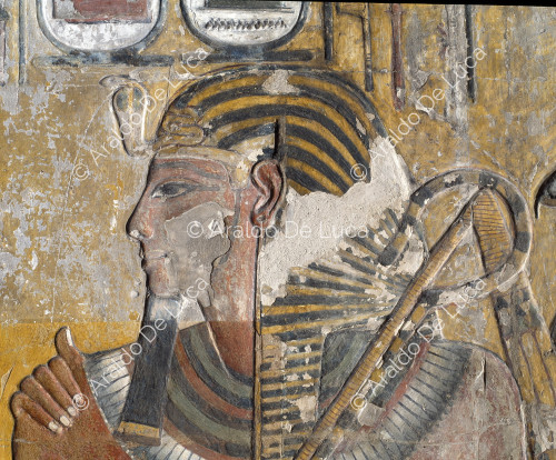 Seti I presented to Osiris by Horus