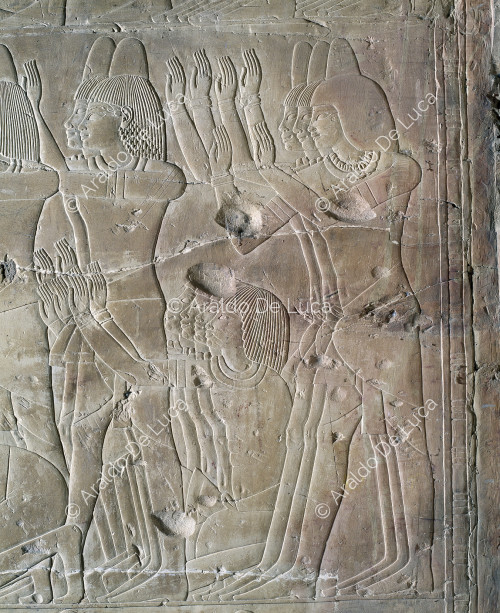 Officials rewarded by Amenhotep III (detail)