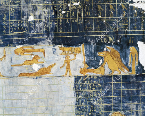 Circumpolar constellations, and star clocks with kneeling figures 