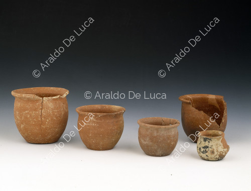 Vasi provenienti dall'area sacra di S. Omobono
