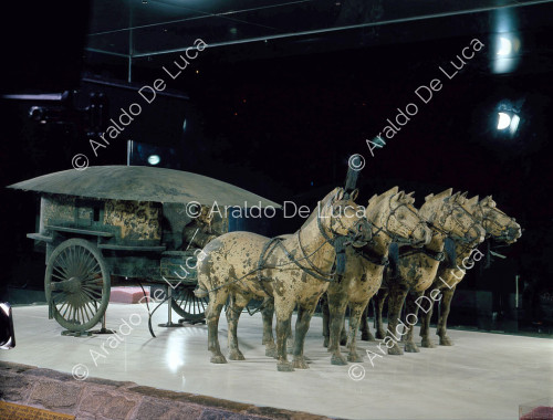Terrakotta-Armee. Streitwagen Nr. 2: Reiter mit Streitwagen