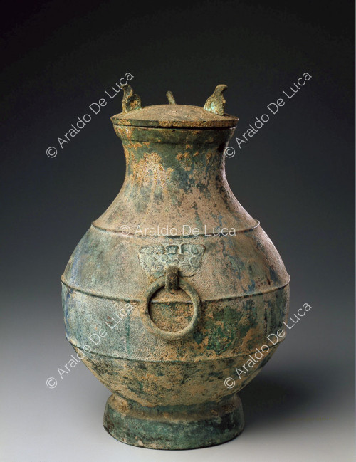 Terrakotta-Armee. Zweihenkelige hu-Vase