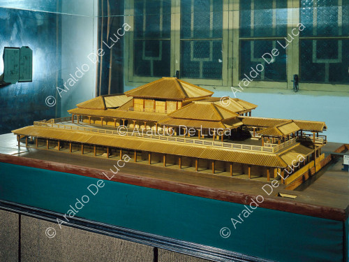 Terrakotta-Armee. Modell eines Tempels