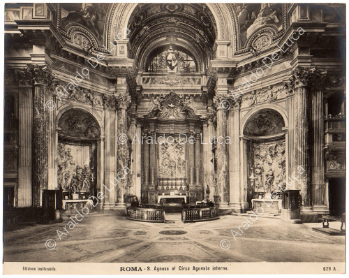 Interior view of the church of Sant'Agnese al Circo Agonale