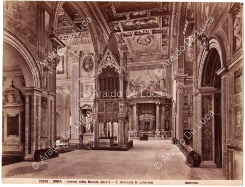 Interior view of the side nave of the Basilica of San Giovanni in Laterano