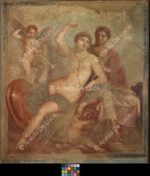 Fresco con Ares  y Afrodita