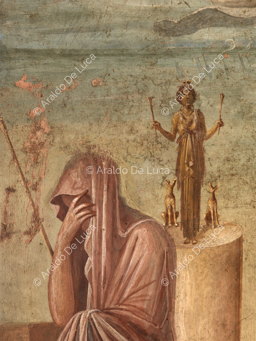 Fresco with the sacrifice of Iphigenia