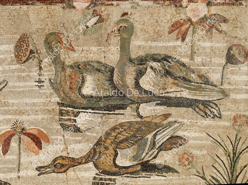 Mosaico con scena nilotica