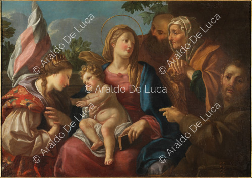Sacra Famiglia con Elisabetta, La Maddalena, San Francesco