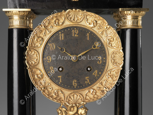 Porch table clock, detail of the clock face