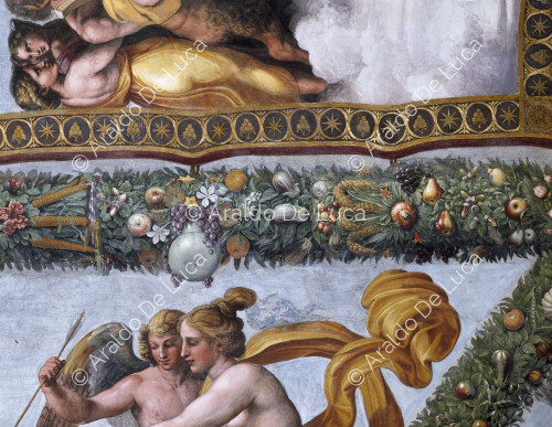 Venus and Love, detail of the melon