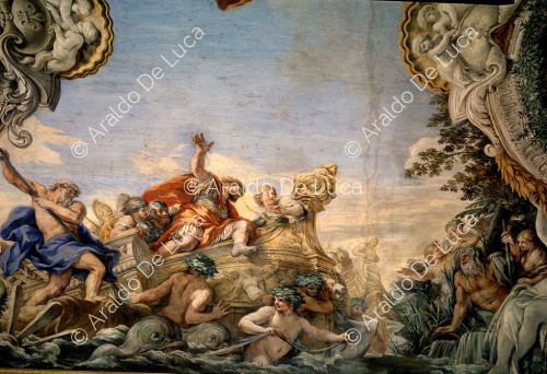 Aeneas reaches the mouth of the Tiber