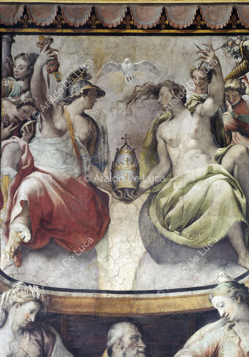 Deeds of Paul III. Detail with the Allegories of Wisdom and Truth